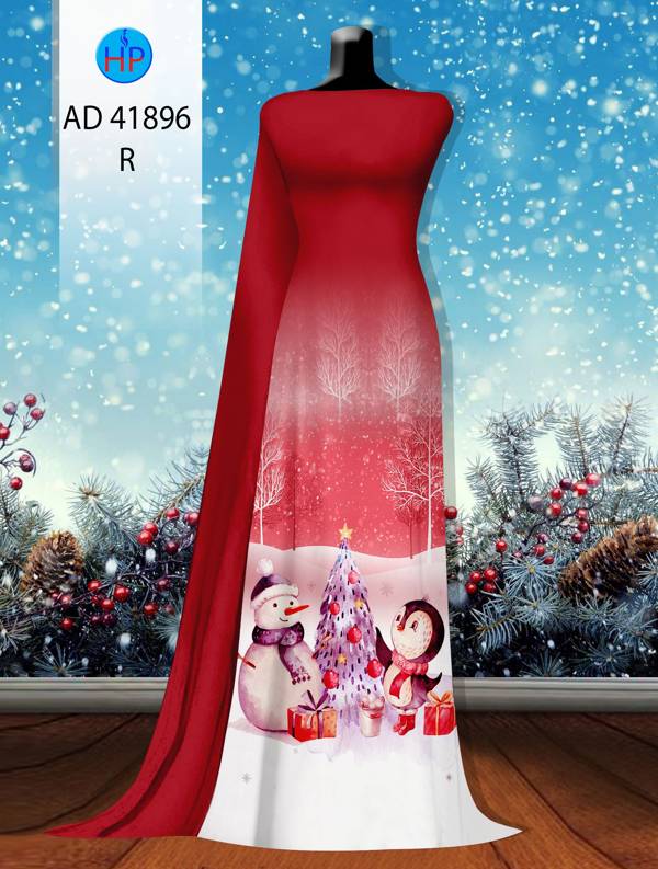 Vải Áo Dài Giáng Sinh AD 41896 12